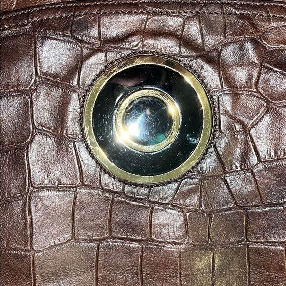 Badgley Mischa large crocodile hobo bag flap/magnetic close - Picture 10 of 14